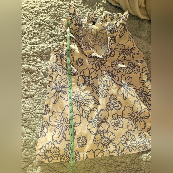 Michelle McDowell Fresh Feelings Elle Top Blue White Floral Size Small - Picture 8 of 9